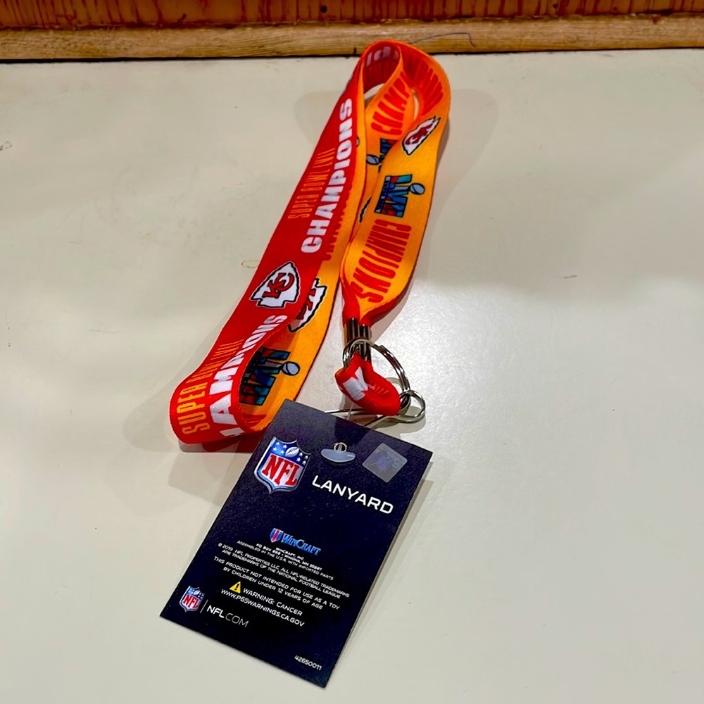 NFL Kansas City chiefs Super Bowl champions lanyard
